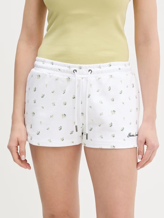 Zdjęcie produktu Guess Jeans szorty damskie bawełniane biały