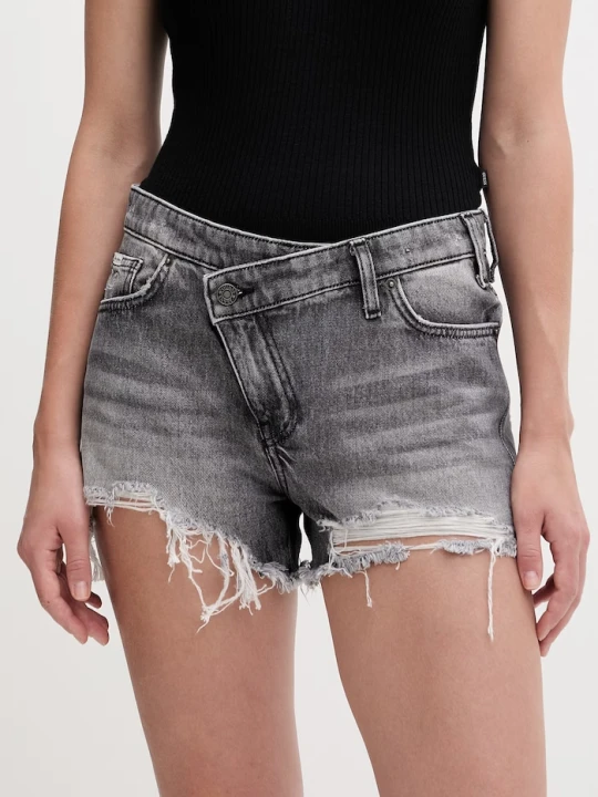 Zdjęcie produktu Guess Jeans szorty damskie jeansowe szary