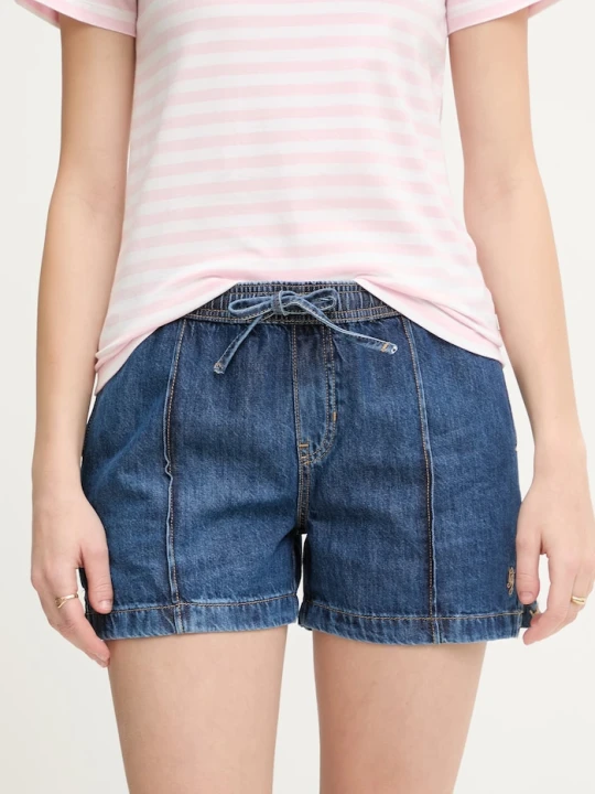 Zdjęcie produktu Guess Jeans szorty damskie jeansowe niebieski