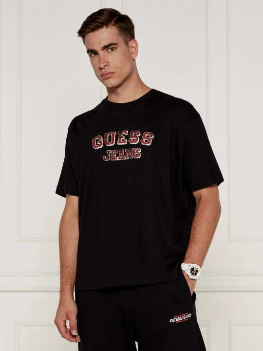 Zdjęcie produktu Guess Jeans T-shirt AMERICAN | Oversize fit czarny
