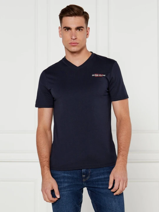 Zdjęcie produktu Guess Jeans T-shirt AMERICAN | Slim Fit granatowy