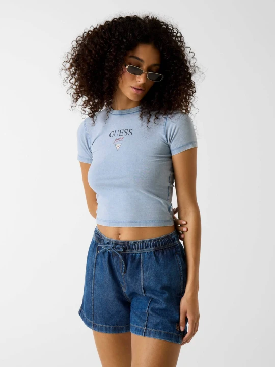 Zdjęcie produktu Guess Jeans T-shirt Baby Baker | Cropped Fit niebieski