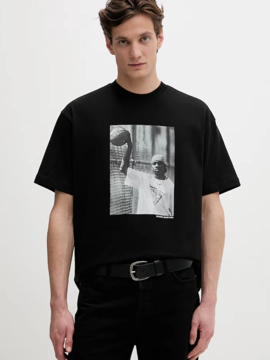 Zdjęcie produktu Guess Jeans t-shirt bawełniany czarny