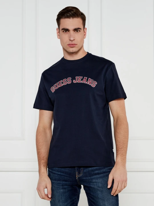 Zdjęcie produktu Guess Jeans T-shirt COLLEGIATE | Regular Fit granatowy