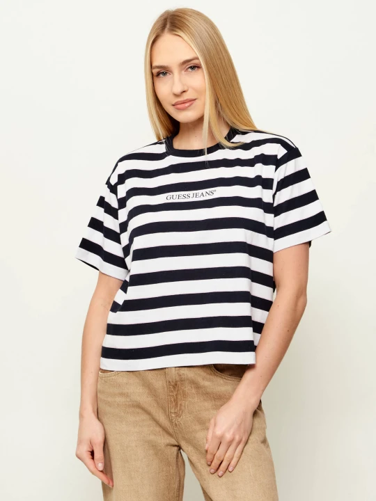 Zdjęcie produktu Guess Jeans T-shirt | Cropped Fit granatowy