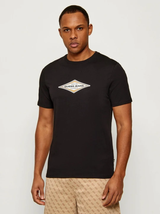 Zdjęcie produktu Guess Jeans T-shirt DIAMOND | Slim Fit czarny