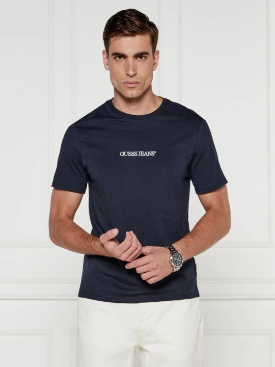 Zdjęcie produktu Guess Jeans T-shirt EMBRO | Regular Fit granatowy