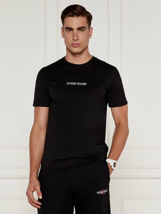 Zdjęcie produktu Guess Jeans T-shirt EMBRO | Slim Fit czarny