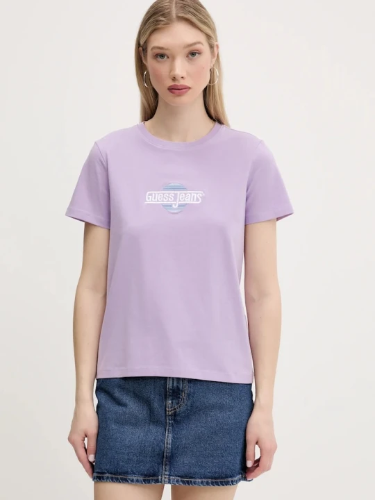 Zdjęcie produktu Guess Jeans t-shirt fioletowy