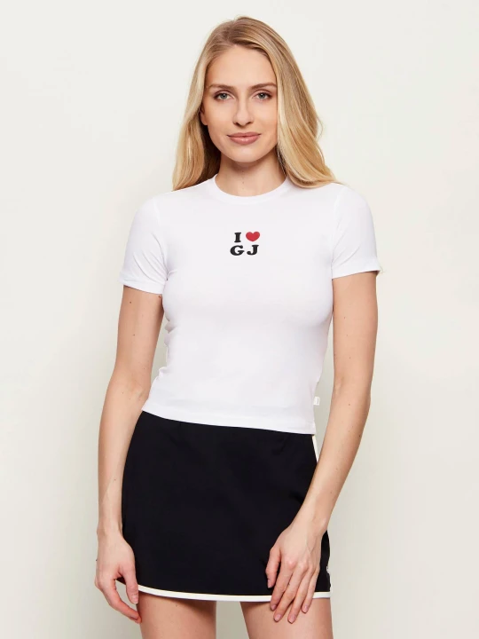 Zdjęcie produktu Guess Jeans T-shirt I LOVE | Slim Fit biały