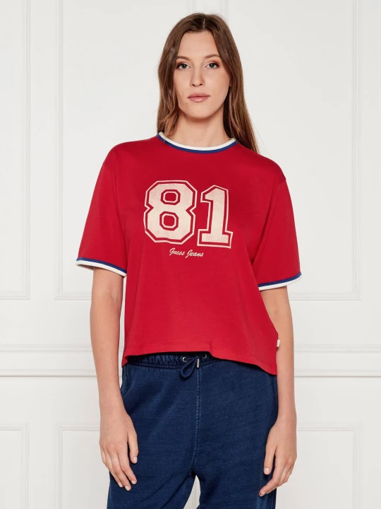 Zdjęcie produktu Guess Jeans T-shirt | Loose fit czerwony