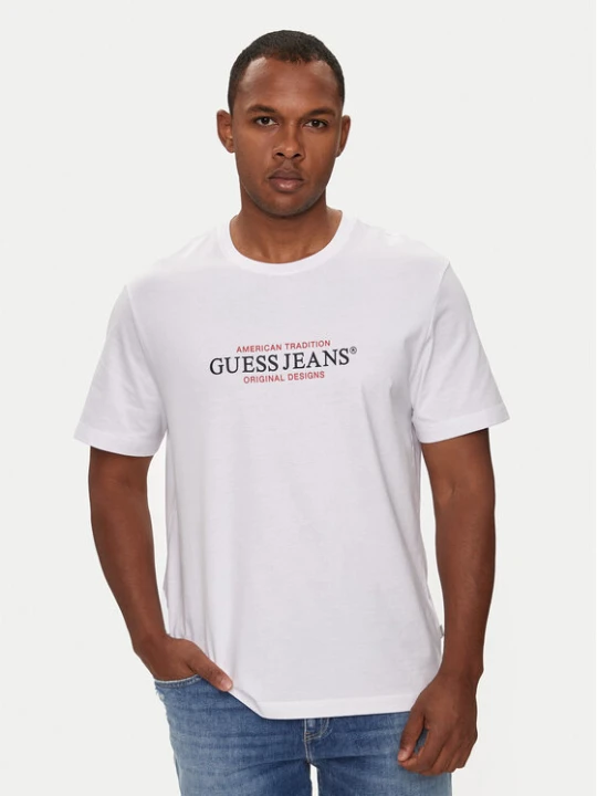 Zdjęcie produktu Guess Jeans T-Shirt M4YI42 K8FQ4 Biały Regular Fit