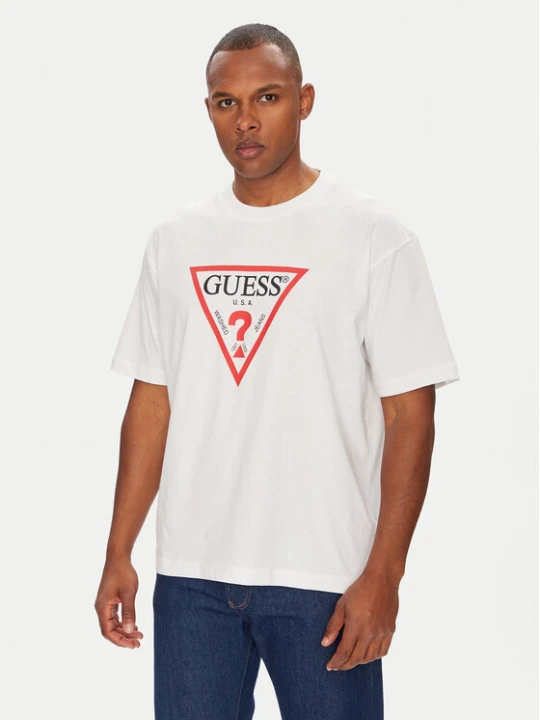 Zdjęcie produktu Guess Jeans T-Shirt M4YI45 K8FQ4 Biały Oversize