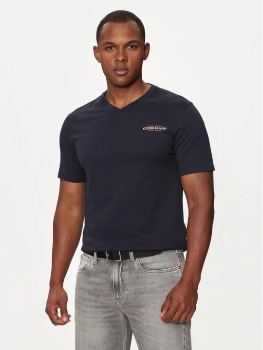 Zdjęcie produktu Guess Jeans T-Shirt M4YI50 K8HM0 Granatowy Slim Fit