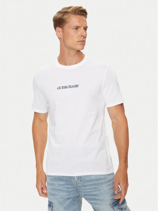 Zdjęcie produktu Guess Jeans T-Shirt M4YI52 K8HM0 Biały Slim Fit