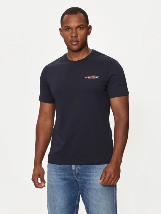 Zdjęcie produktu Guess Jeans T-Shirt M4YI55 K8HM0 Granatowy Slim Fit