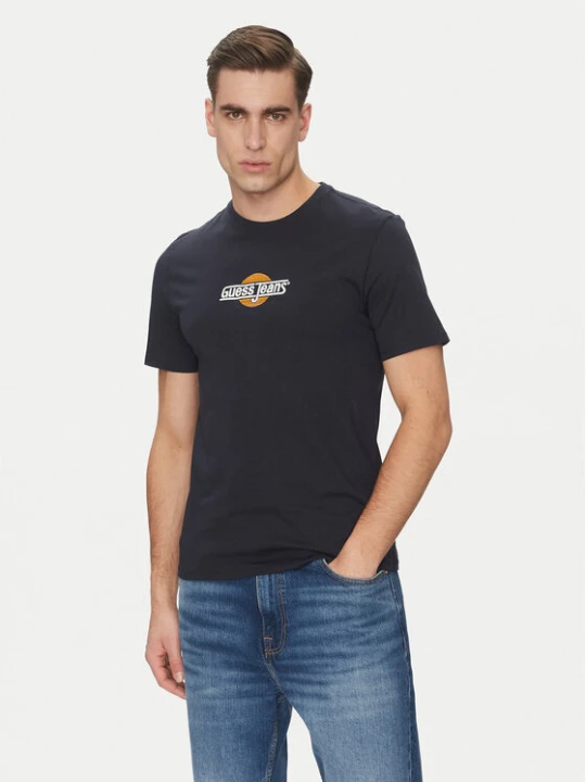 Zdjęcie produktu Guess Jeans T-Shirt M5GI23 K8HM0 Granatowy Slim Fit