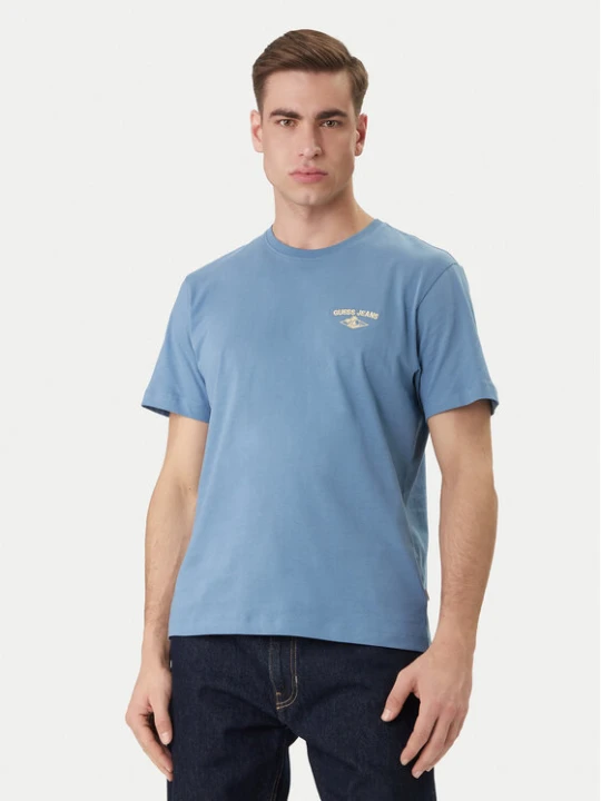 Zdjęcie produktu Guess Jeans T-Shirt M6GIB7 K8HM0 Niebieski Regular Fit
