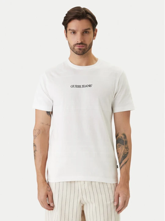 Zdjęcie produktu Guess Jeans T-Shirt M6GIZ3 KE942 Écru Regular Fit Kremowy