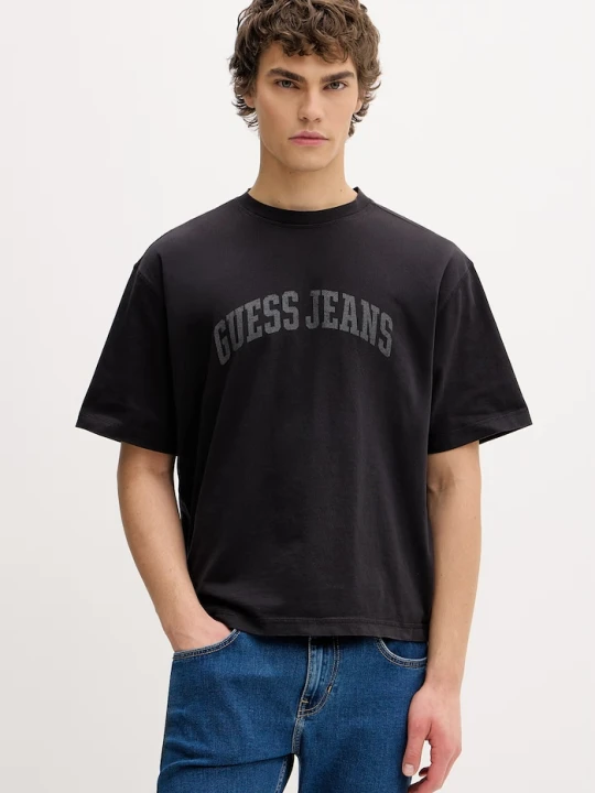 Zdjęcie produktu Guess Jeans t-shirt męski bawełniany czarny