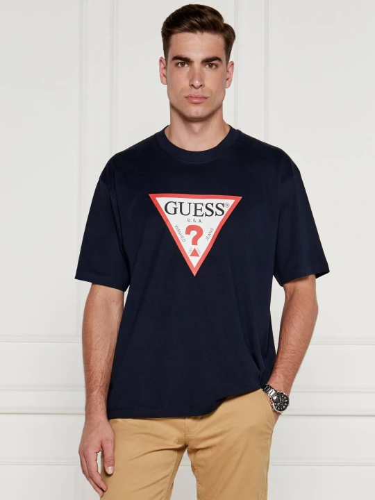 Zdjęcie produktu Guess Jeans T-shirt | Oversize fit granatowy