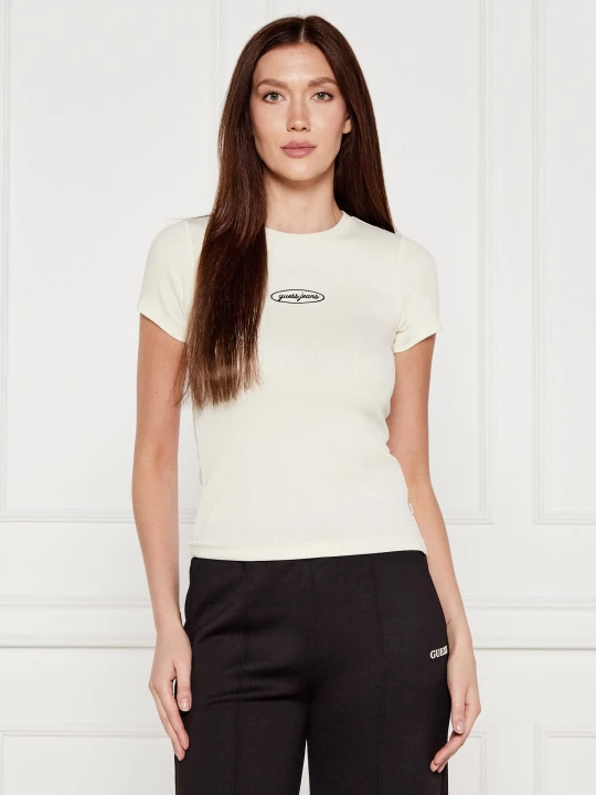 Zdjęcie produktu Guess Jeans T-shirt | Slim Fit ecru