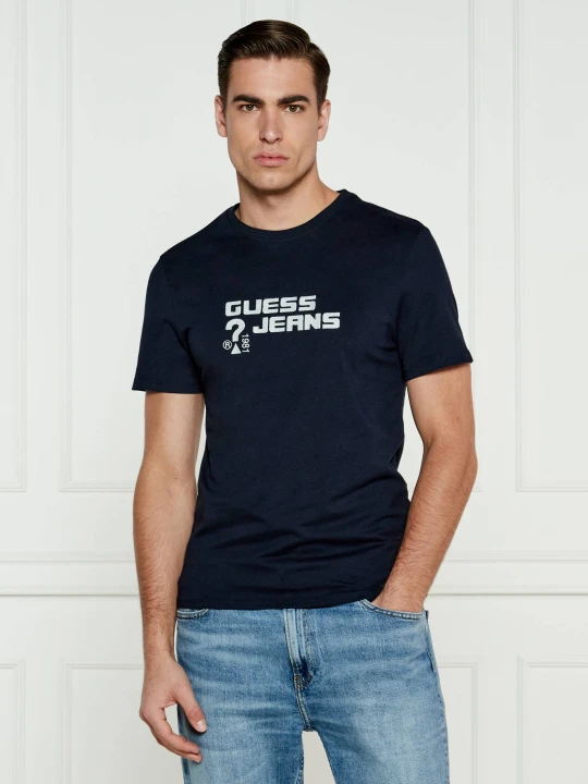 Zdjęcie produktu Guess Jeans T-shirt | Slim Fit granatowy