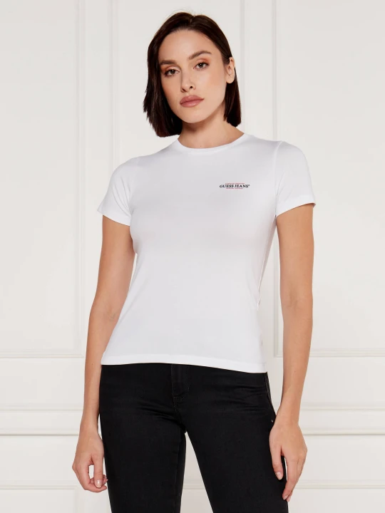 Zdjęcie produktu Guess Jeans T-shirt | Slim Fit biały