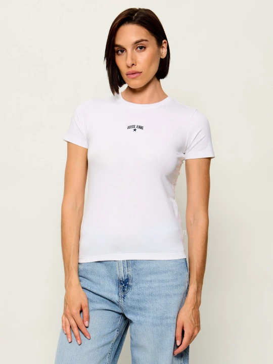 Zdjęcie produktu Guess Jeans T-shirt Star | Slim Fit biały