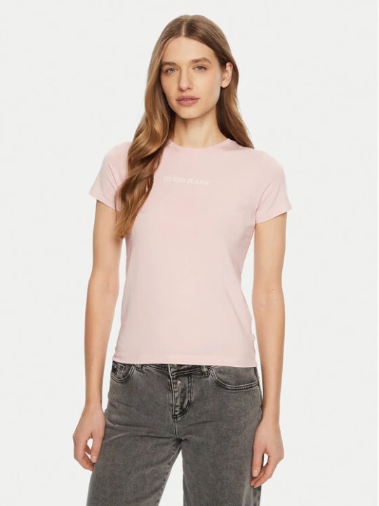 Zdjęcie produktu Guess Jeans T-Shirt W4YI01 J1314 Różowy Regular Fit