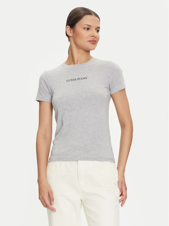 Zdjęcie produktu Guess Jeans T-Shirt W4YI01 J1314 Szary Slim Fit