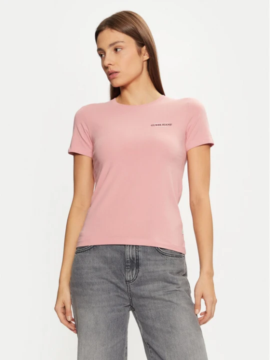 Zdjęcie produktu Guess Jeans T-Shirt W4YI02 J1314 Różowy Regular Fit