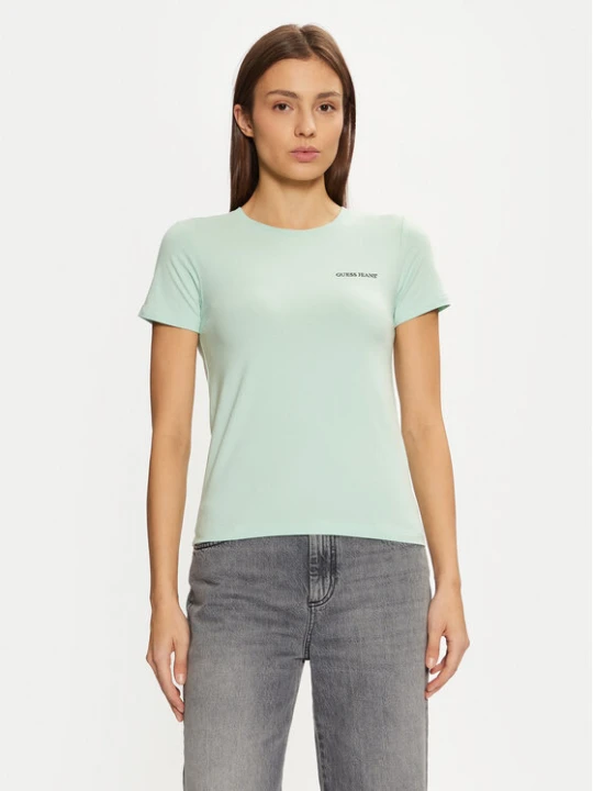 Zdjęcie produktu Guess Jeans T-Shirt W4YI02 J1314 Zielony Regular Fit