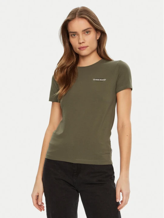 Zdjęcie produktu Guess Jeans T-Shirt W4YI02 J1314 Zielony Regular Fit