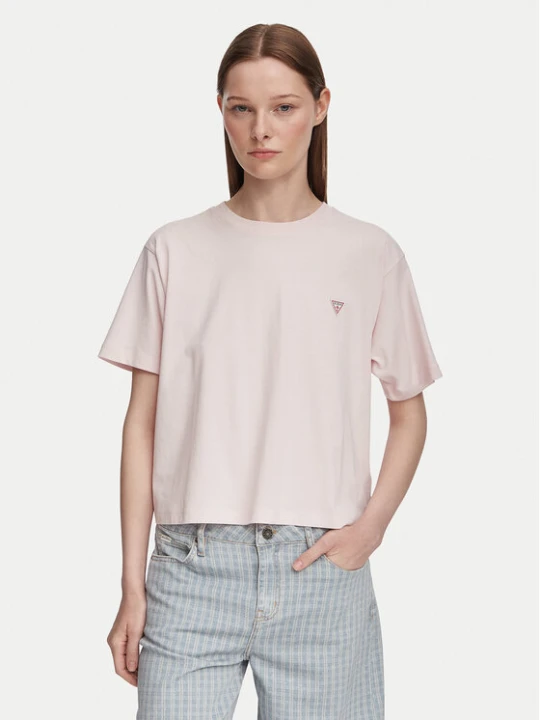 Zdjęcie produktu Guess Jeans T-Shirt W4YI05 K8HM0 Różowy jasny Boxy Fit