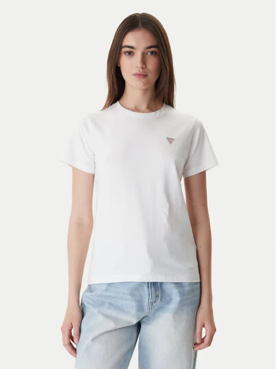 Zdjęcie produktu Guess Jeans T-Shirt W4YI10 J1314 Biały Regular Fit