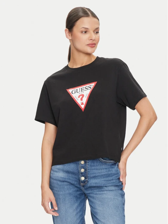Zdjęcie produktu Guess Jeans T-Shirt W4YI73 K8HM0 Czarny Regular Fit