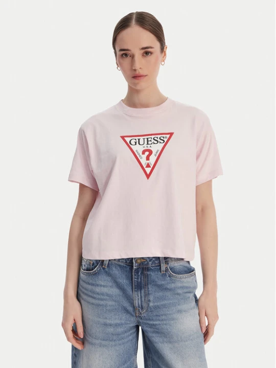 Zdjęcie produktu Guess Jeans T-Shirt W4YI73 K8HM0 Różowy Regular Fit