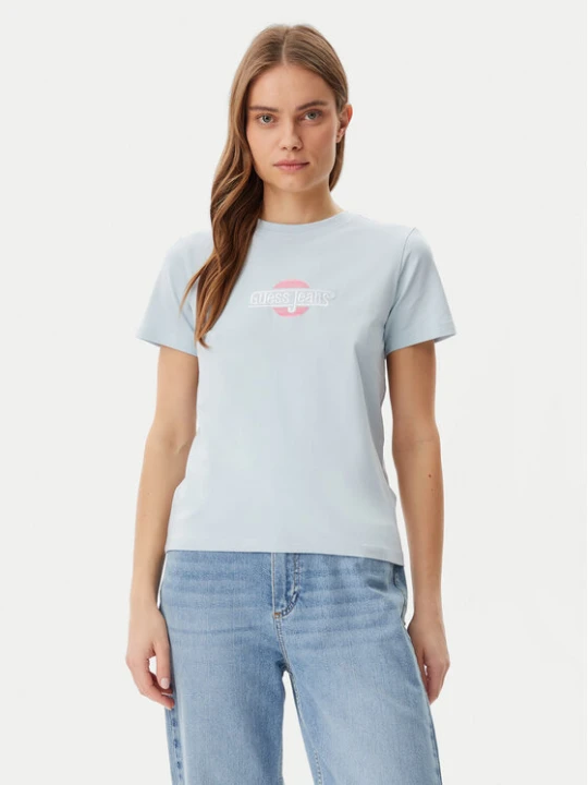 Zdjęcie produktu Guess Jeans T-Shirt W5GI26 J1314 Granatowy Regular Fit