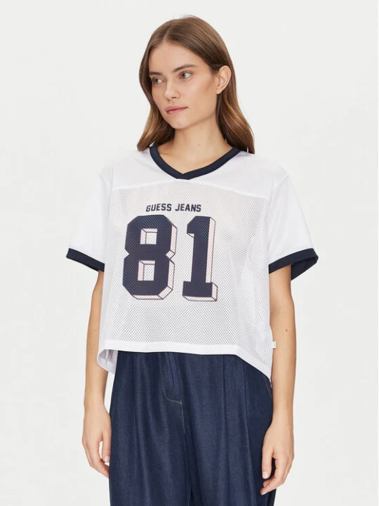 Zdjęcie produktu Guess Jeans T-Shirt W5GI59 KCTE2 Biały Regular Fit