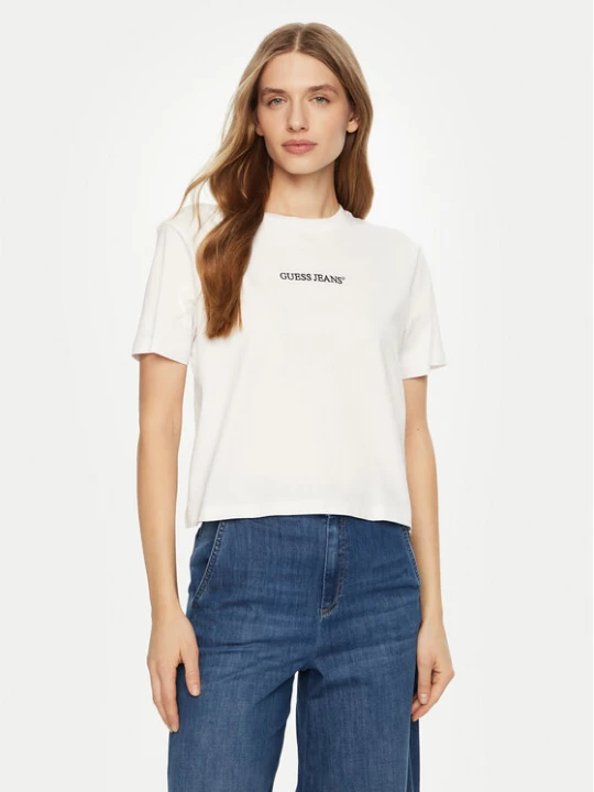 Zdjęcie produktu Guess Jeans T-Shirt W5RI42 K8HM0 Biały Regular Fit