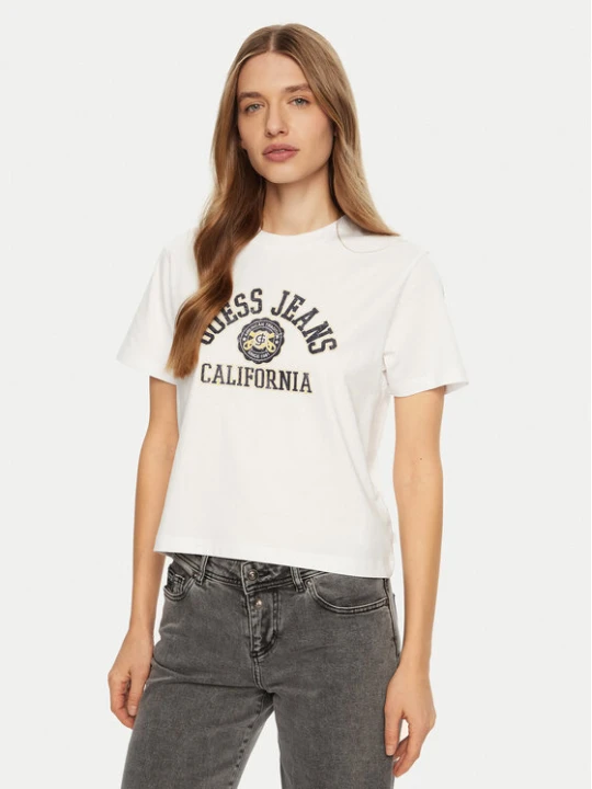 Zdjęcie produktu Guess Jeans T-Shirt W5RI43 K8HM0 Biały Regular Fit
