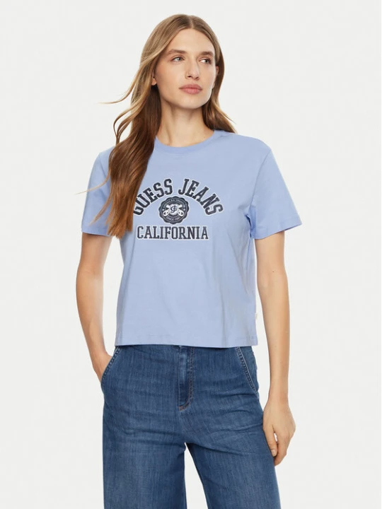 Zdjęcie produktu Guess Jeans T-Shirt W5RI43 K8HM0 Niebieski Regular Fit