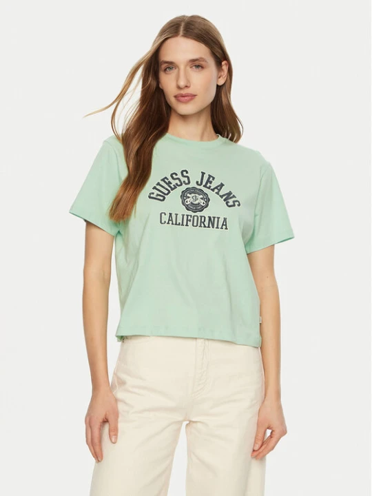 Zdjęcie produktu Guess Jeans T-Shirt W5RI43 K8HM0 Zielony Regular Fit