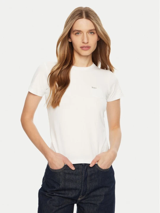 Zdjęcie produktu Guess Jeans T-Shirt W5RI52 J1314 Biały Regular Fit