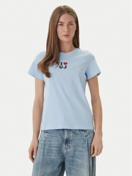 Zdjęcie produktu Guess Jeans T-Shirt W6GI45 K8HM0 Błękitny Regular Fit Niebieski jasny