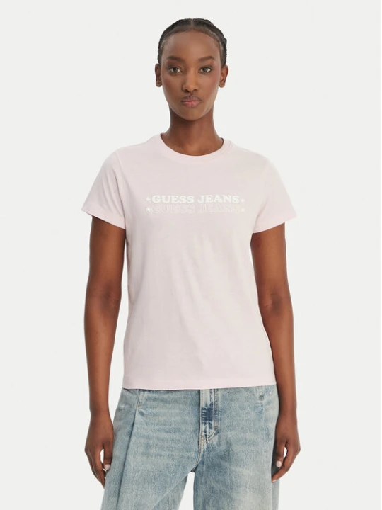 Zdjęcie produktu Guess Jeans T-Shirt W6GIC5 K8HM0 Różowy Regular Fit