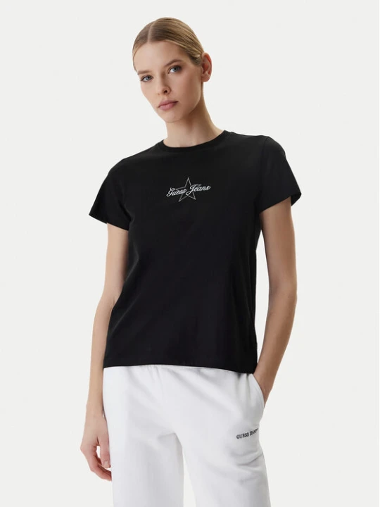 Zdjęcie produktu Guess Jeans T-Shirt W6RI18 J1314 Czarny Regular Fit