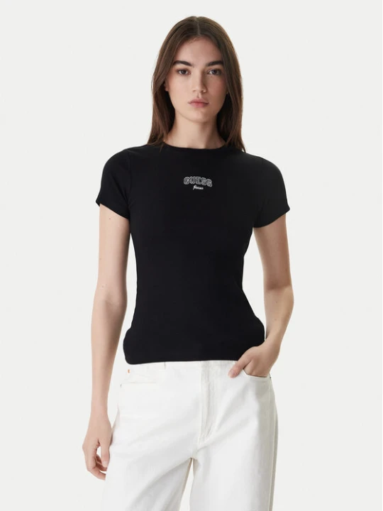 Zdjęcie produktu Guess Jeans T-Shirt W6RP21 KA0H1 Czarny Slim Fit