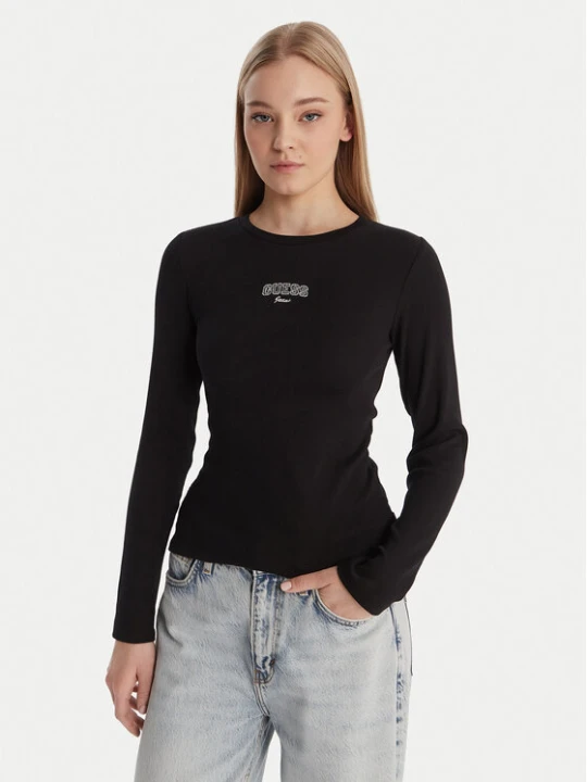 Zdjęcie produktu Guess Jeans T-Shirt W6RP22 KA0H1 Czarny Slim Fit